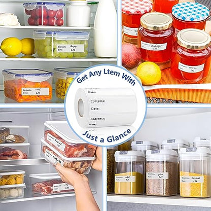 500pcs Removable Freezer Labels, Yoget 1 x 3 Inch Food Storage Stickers, Refrigerator Freezer Paper Label Easy Clean Leaves No Residue (1''x3'' 500Labels) - style: 1''x3'' 500Labels