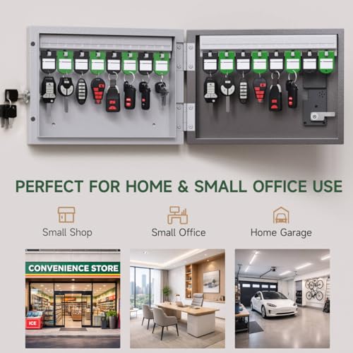 16 Key Lock Box Smart Key Organier Cabinet with Keypad & App for Office - size: 2.3inx11.3inx8.3in