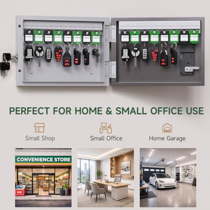 16 Key Lock Box Smart Key Organier Cabinet with Keypad & App for Office - size: 2.3inx11.3inx8.3in