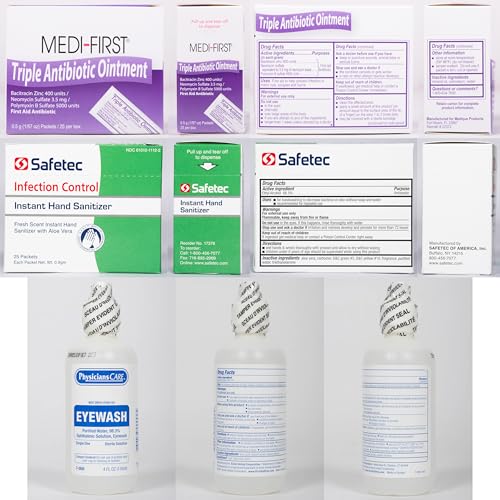 MFASCO Workplace First Aid Kit Refill with OTC Medications 546 Pieces - size: 3 Shelf, style: w/ 546 Pieces no Cabinet