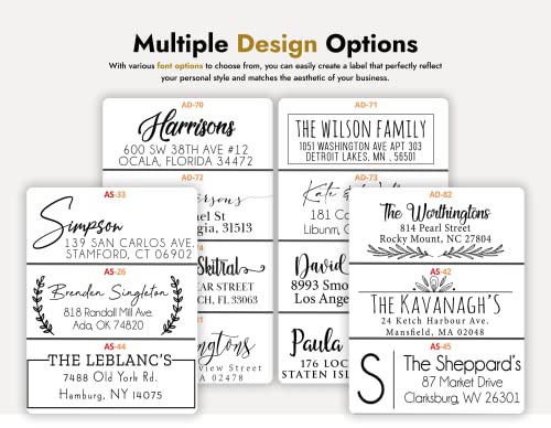 Personalized Address Labels, 250 Rolls, 2.6"L x .75"H - White Matte Finish - Made in USA - size: Roll of 50 Labels