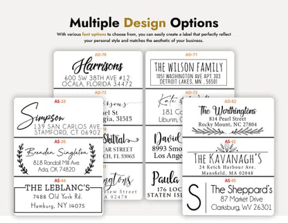Personalized Address Labels, 250 Rolls, 2.6"L x .75"H - White Matte Finish - Made in USA - size: Roll of 50 Labels