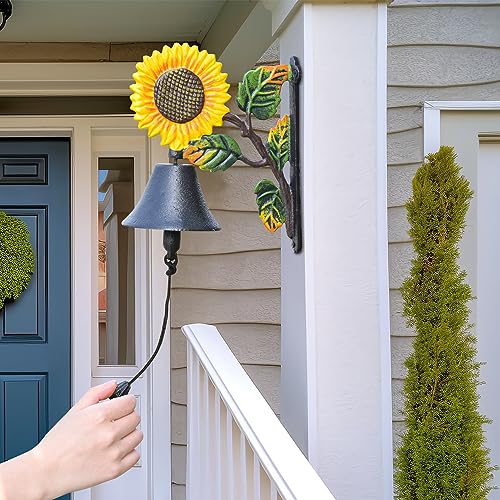 Sungmor Heavy Duty Cast Iron Sunflower Hand Bell - color: Shape C - Sunflower