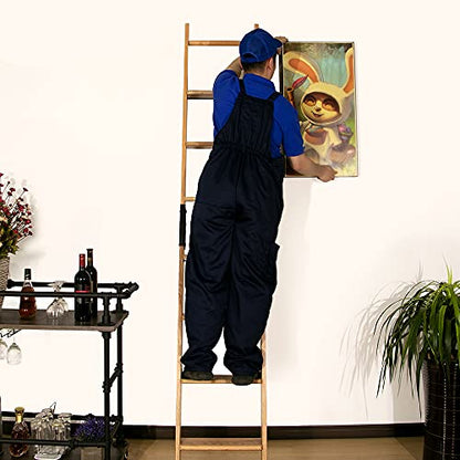Bundled: Quiet Guide Library Ladder 10FT & KINMADE Rolling Hardware Kit 3.3FT