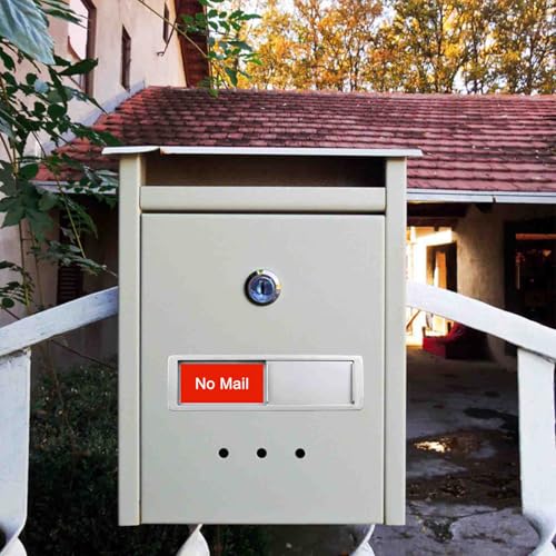 Mail In Here Sign,No Mail Slider Sign for Home Office Restroom Conference Hotels Hospital, Slider Door Indicator Tells Whether Mail is Here Or No Mail, 7'' x 2'' - Silver - style: No Mail Mail in Here-Silver