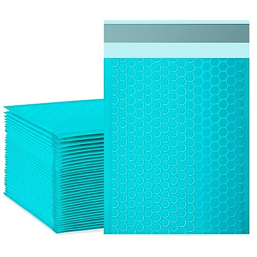 Bubble Mailers, 8.5x11 Inch Padded Bubble Mailers Pack of 50 Bubble Envelopes Opaque Self Seal Adhesive Waterproof Bags for Shipping and Packaging (Teal, 8.5x11-50Pc) - color: Teal, size: 8.5x10-50Pc