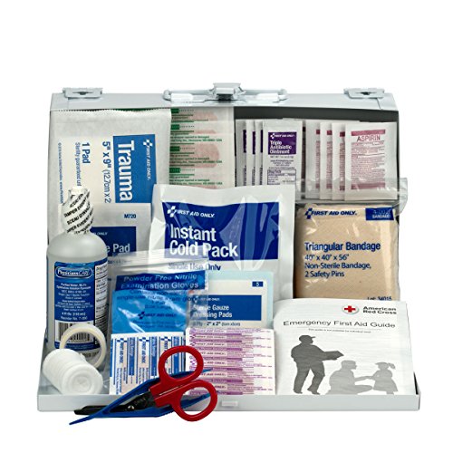 First Aid Only 224-U/FAO OSHA-Compliant 25-Person Emergency First Aid Kit for Office, Home Renovation, Job Sites, and Construction Vehicles, 106 Pieces
