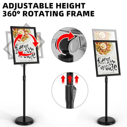 KOOV Sign Holder 11x17 inch Adjustable Floor Sign Stand - size: 11 x 17 Inches