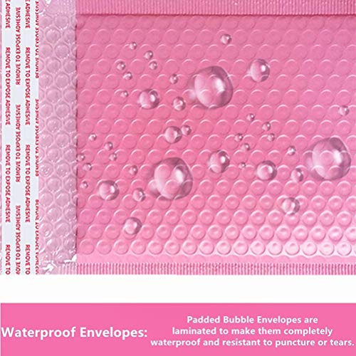 Bubble Mailers 3.5X5.9 Inch 50 Pack Small Padded Envelopes Bags (Pink) - color: Pink, size: 3.5X5.9 Inches