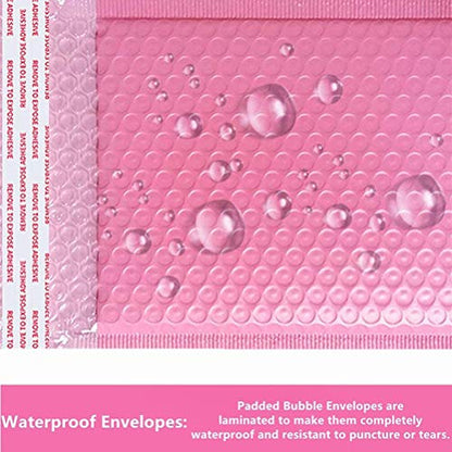Bubble Mailers 3.5X5.9 Inch 50 Pack Small Padded Envelopes Bags (Pink) - color: Pink, size: 3.5X5.9 Inches