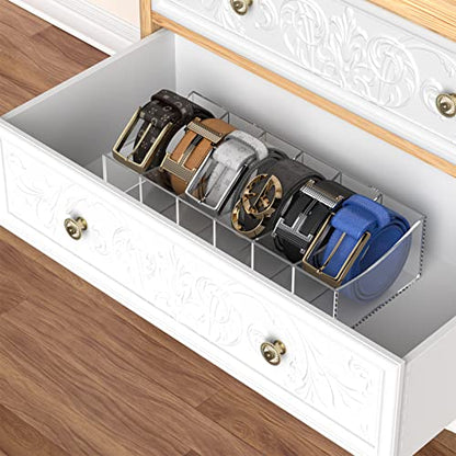 Acrylic Belt Organizer - color: 6 Compartments