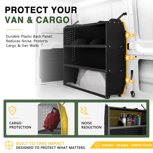 Cargo Van Shelving for Compact Cargo Van, 42" W x 43" H x 13" D