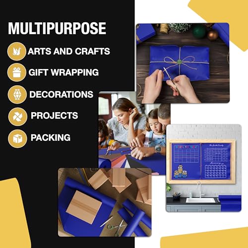Crown Display Dark Blue Kraft Paper Roll - 17.75" X 1320" (110' Ft) - Shipping & Packing Paper - Craft Supplies - color: Dark Blue, size: 17.75" x 1320"
