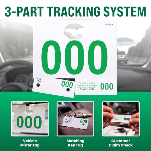Automotive Service Tag Numbers Dispatch Numbers (000-999) - size: 000-999