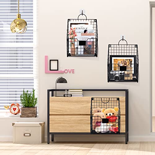 DILIBRA 4 Packs Hanging Wall File Organizer, Foldable Magazine File Holder