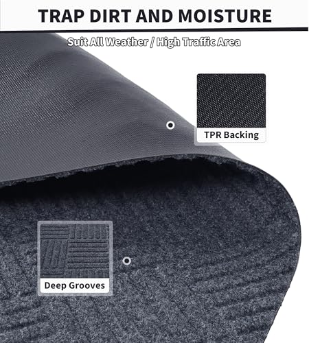 jxgzyy Outdoor Runner Rugs 2'11" x 9'10", Heavy Duty Carpet Runner - color: Dark Grey, size: 2'11" x 9'10" (Rectangular)