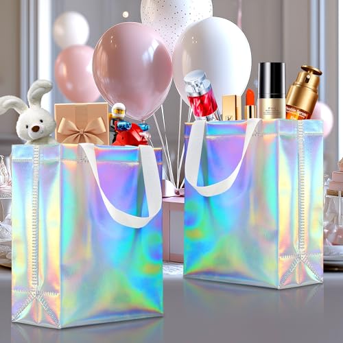KeerxunBag 12-piece colorful gift bag, containing hard cards and tissues - color: colorful