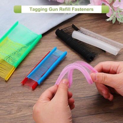 MECCANIXITY 1500 Pcs Standard Tagging Barb Fasteners, 2.2 Inch Light Green Tagging Gun Fasteners Tagging Gun Refill Plastic Garment for Clothing Fine Stitch Price Refills Tag Label