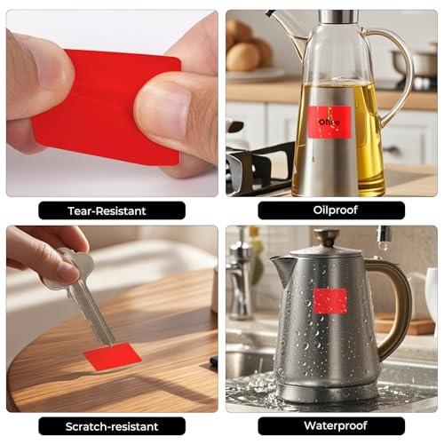 Direct Thermal Labels Red 1.57×1.18 Inch for M110 M120 M220 M221 - color: Red, size: 1.18 X 1.57 Inch