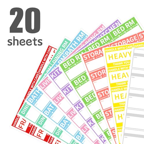 Ououstate 300 PCS 3” x 2’’ Removable Moving Packing Labels for Box Sticker