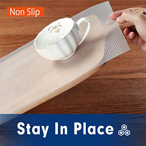 Shelf Liner, Drawer Liner, 12 Inches x 20 FT Cabinet Liner for Kitchen Cabinets Non-Adhesive Shelf Liners, Waterproof Shelf Paper with Non-Slip, Durable Liners, Clear - size: 12"W x 240"L