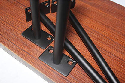 8 Pcs 11" Black Solid Steel Floating Shelf Bracket Blind Shelf Supports - Hidden Brackets for Floating Wood Shelves - Concealed Blind Shelf Support – Screws and Wall Plugs Included - size: 11 Inch, style: 8 Pack-Solid