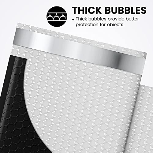 Fuxury 300 Pack Black Bubble Mailers 6x10, Small Bubble Shipping Envelopes - color: Black, size: 6x10" 300PC