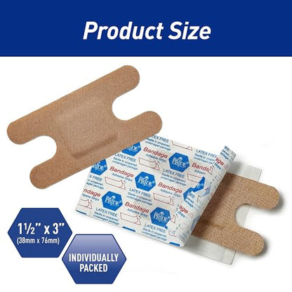 MED PRIDE Fabric Knuckle Bandages,Latex-Free,1.5x3 in,100-Count