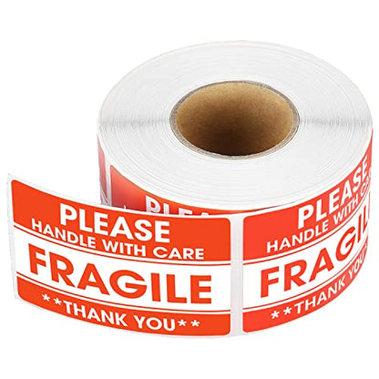 2"x 3" Fragile Stickers 500 Packing Labels Handle with Care Strong Adhesive for Box Shipping and Moving - size: 2 x 3 inch | 500 Labels MIDDLE