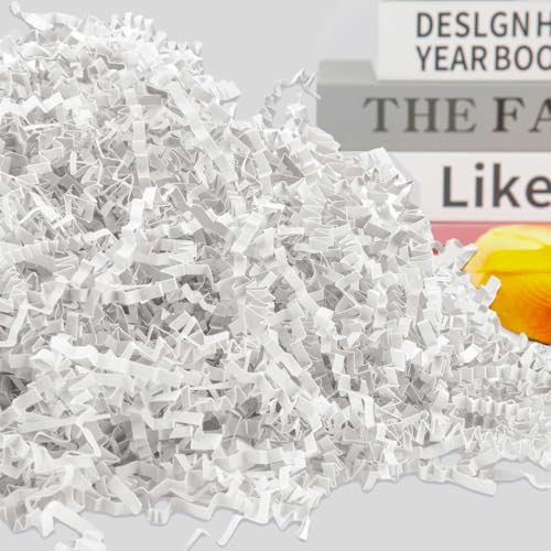 Caleihd Crinkle Cut Paper Shred Filler Gift Cushion Streamer White - color: White