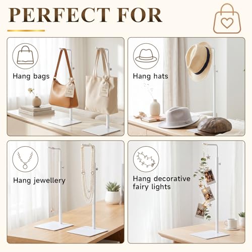 6 Pack Purse Stand Holder Handbag Display Stand, White - color: White