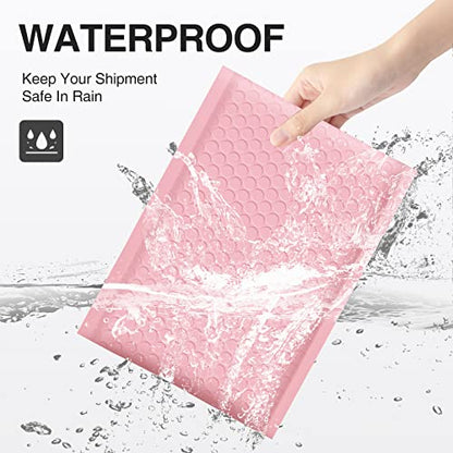 UCGOU Bubble Mailers Padded 5x8.6" Usable Size 5x7" Light Pink 100 Pack - color: Light Pink, size: 5x8.6" 100PC