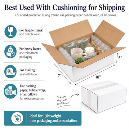 40 Pack Small Shipping Boxes 10x7x5 Inches - size: 10x7x5