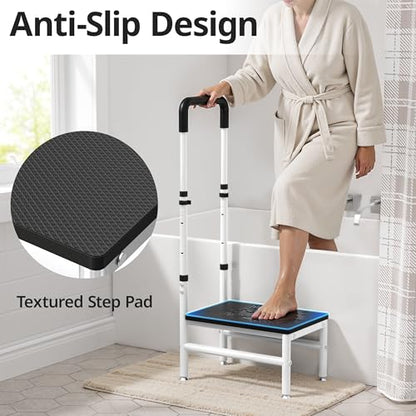 Step Stool with Handle for Adults and Seniors, Heavy Duty One Step Stool