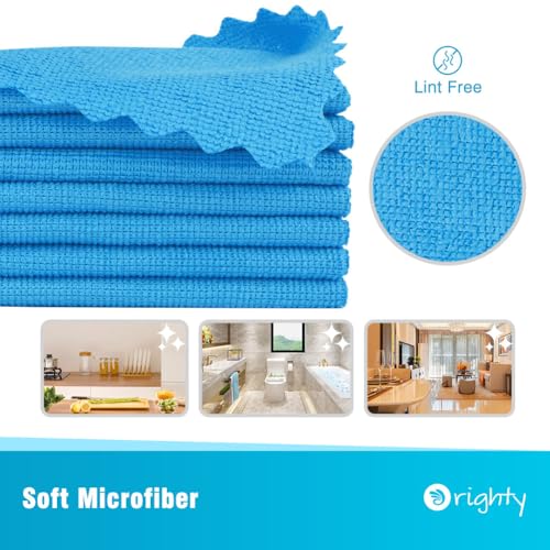 Orighty Microfiber Cleaning Cloth Bulk, 100 Pack, 11.5x11.5 inch, Blue - color: Blue, size: 100 Pack