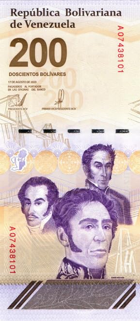 200 Bolivar Digital (Digitales) Banknote, 2023, Uncirculated - 200 Million Soberano w/COA