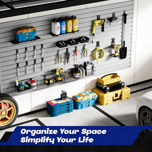 35PCS Slatwall Accessories for Garage Organization Workshop Storage