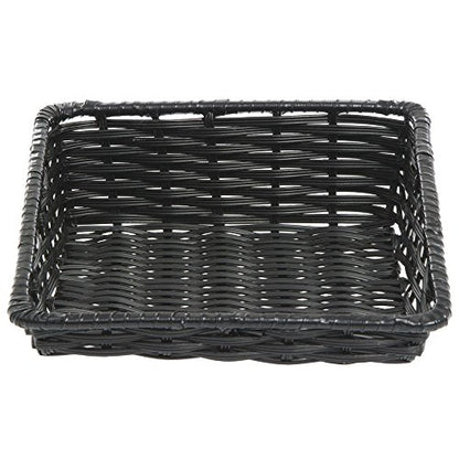 Expressly HUBERT Rectangular Black Plastic Tapered Produce Basket - color: Black, size: 11.5"Lx12"Dx1.5-4"H