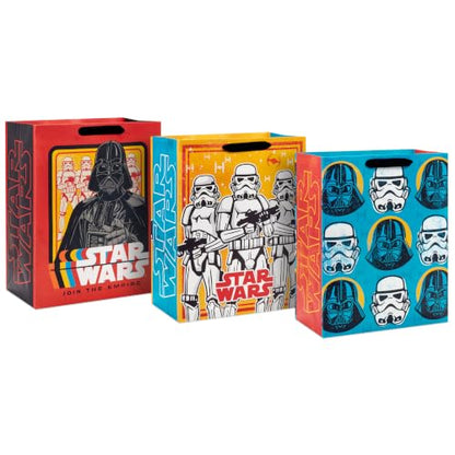 Hallmark Star Wars 13" Large Gift Bags (3 Bags: Darth Vadar and Storm Troopers) for Birthdays, Christmas, Holidays - style: Star Wars (3 Gift Bags)