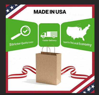 Simple Deluxe 100-Pack 10x5x13 Inch Kraft Paper Bags with Handles, Recycled Natural Brown Gift Shopping Bags for Retail Business Grocery Party Favor Merchandise Bulk - size: 1 Count (Pack of 100)