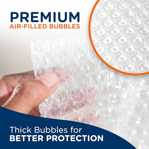 Campior Small Bubble Cushioning Wrap for Moving and Shipping - 30 Ft Bubble Packing Wrap for Packaging Boxes and Mailers, Clear Bubble Roll Moving Supplies, Perforated Every 12 inches, Pack of 1 - size: Pack of 1