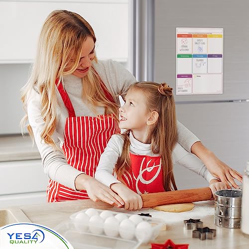 Magnetic Dry Erase Calendar 16x12 for Fridge with 3 Markers & Eraser - style: White Weekly Calendar