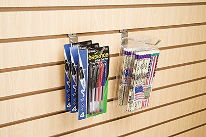 Econoco 6” Slatwall Deluxe Hooks, Slatwall hooks, Display Hooks For Panel, White, (Pack of 96) - color: White, size: 6" Length