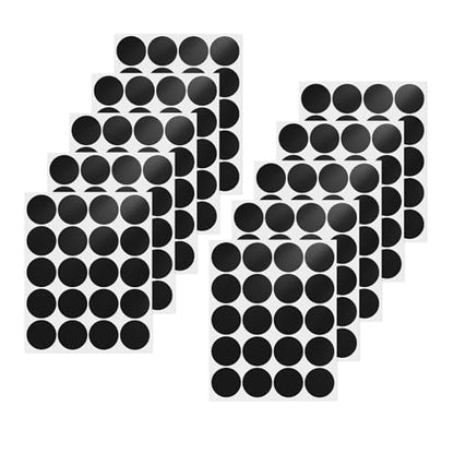 Black Round Stickers 2 Inch Waterproof Vinyl Coding Labels 200 PCS - color: Black