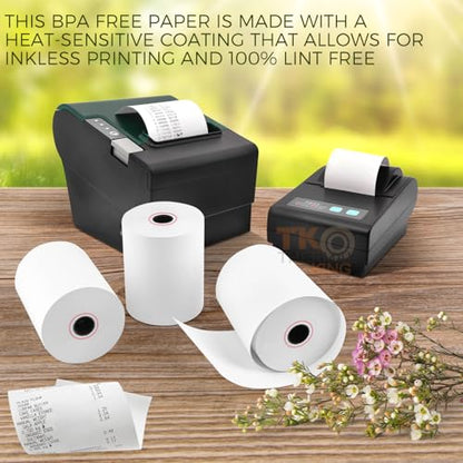 3 1/8" x 190' Credit Card Thermal Receipt Paper 10 Rolls - size: 3-1/8" x 190', style: 10 Rolls