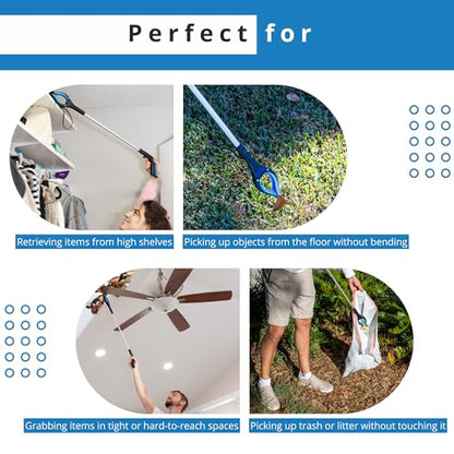 Grabber Reacher Tool - 32 Inches - Extra Long Claw Hand Grabber for Reaching - Hand Extension Stick - Grabbers for Elderly - Trash Pickup Tool - Litter Picker & Nabber - Mobility Aid