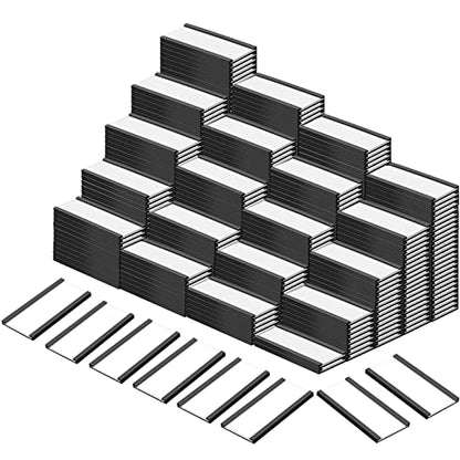 Yexiya 500 Pack Magnetic Label Holder for Metal Racks & Shelves, 1 x 2 Inch - size: 1 x 2 Inch