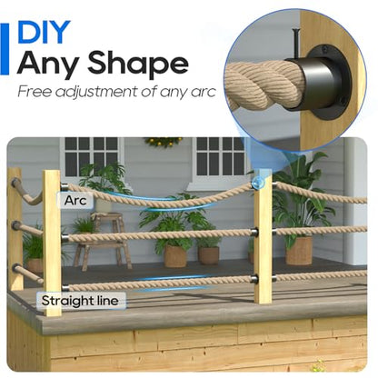 4 Packs 2inch Black Rope End Snap with Cross Screw - size: 2" for middle post