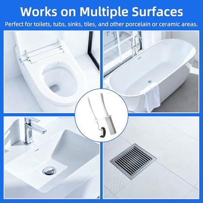 Toilet Brush and Holder Set with Pumice Stone, Toilet Pumice Stone Combo - color: Gray