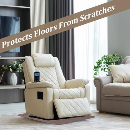 Recliner Pads for Hardwood Floors, Under Recliner Mat Floor Protectors Furniture Pads to Keep Furniture from Sliding Swivel Chairs Recliner mats for Hardwood Floors Non Slip Furniture Pads - size: Sq-Brown-2Pcs-30"x30"